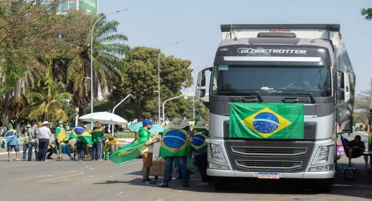 Caminhoneiros Em Brasília Foto, EFE, Joédson Alves