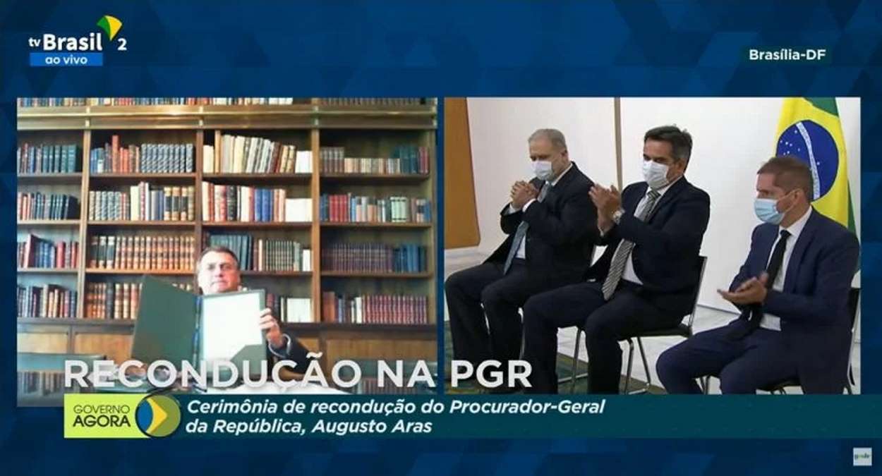 Cerimônia De Recondução De Augusto Aras, Foto, Reprodução,TV Brasil Gov