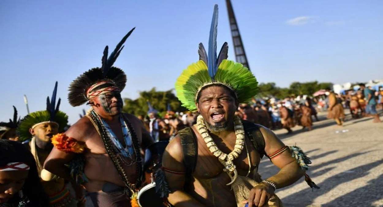 Indígenas Seguem Acampados Em Brasília Enquanto STF Não Define Demarcação De Terras Foto, Mateus Bonomi,Agência De Fotografia,Estadão Conteúdo