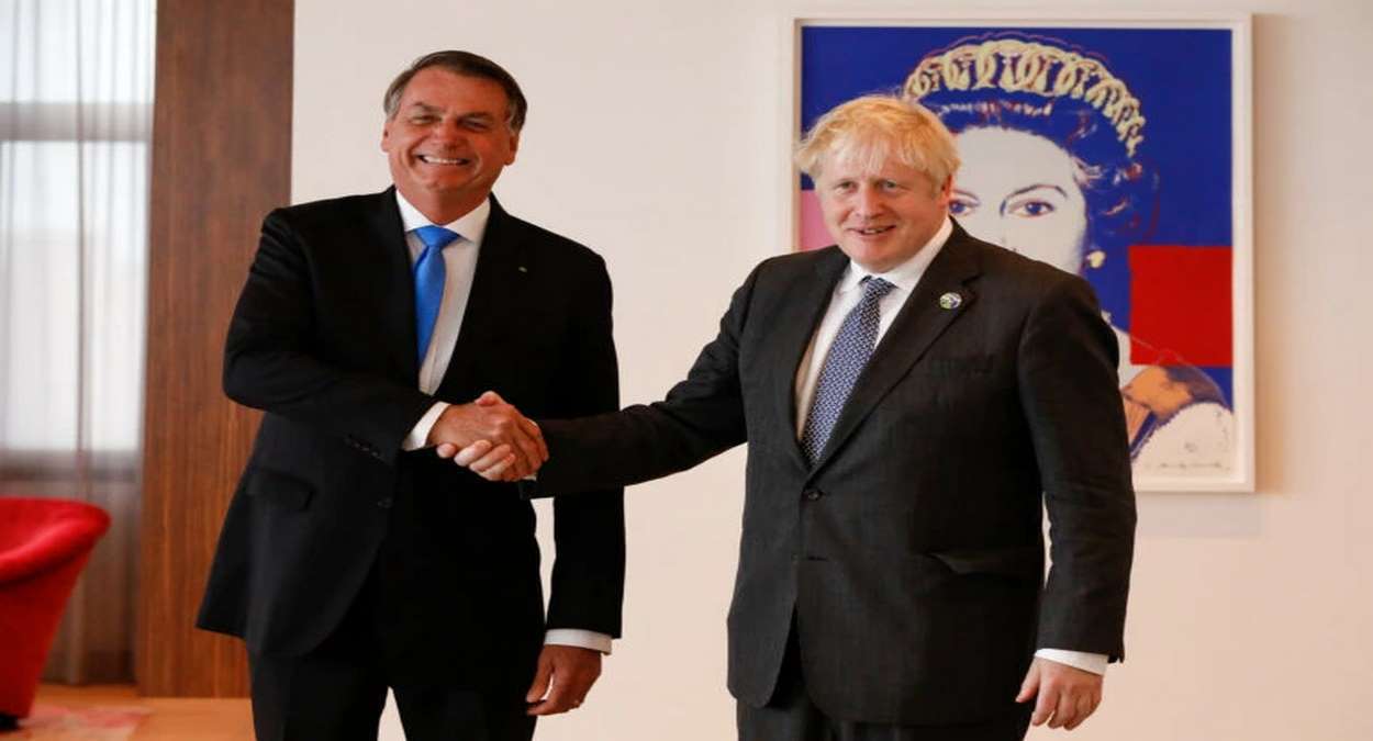Presidente Bolsonaro Cumprimenta O Primeiro Ministro Do Reino Unido, Boris Johnson Foto, Alan Santos,PR