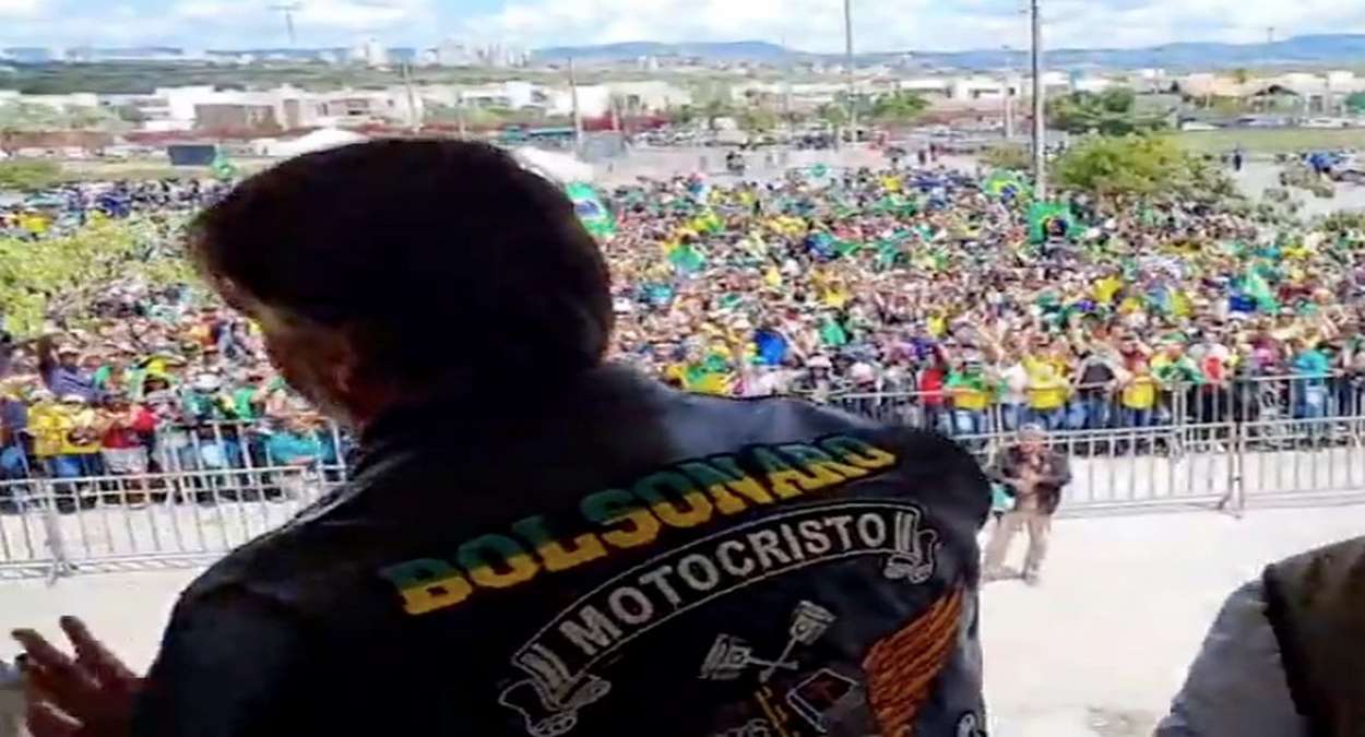 Presidente Jair Bolsonaro Discursa Após Motociata Em Pernambuco Foto, Reprodução