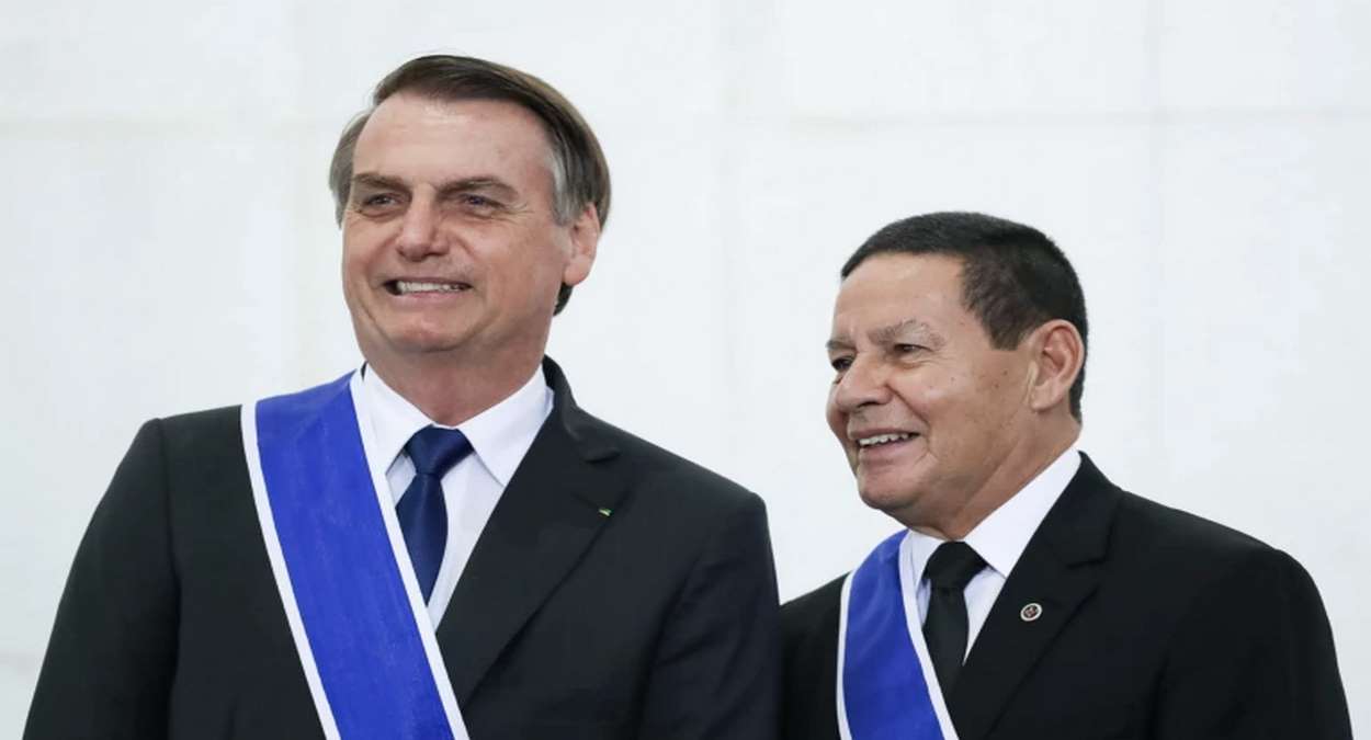 Presidente Jair Bolsonaro E O Vice Presidente Hamilton Mourão Foto, Presidência Da República,Marcos Corrêa