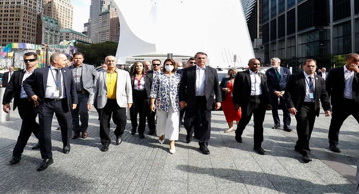 Presidente Jair Bolsonaro E Parte De Sua Comitiva, Em Nova Iorque Foto, Alan Santos,PR