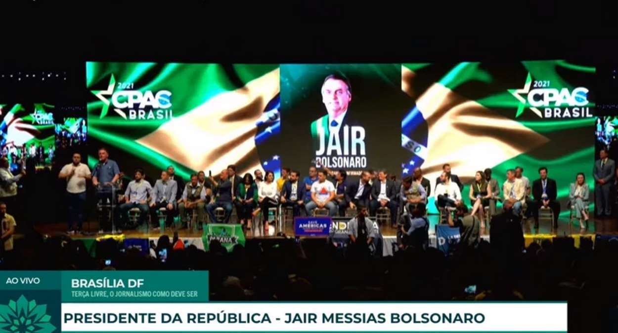 Presidente Jair Bolsonaro No CPAC Foto, Reprodução,Redes Sociais