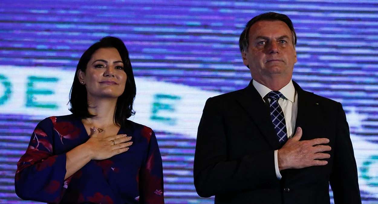 Primeira Dama Michelle Bolsonaro E O Presidente Jair Bolsonaro Foto, PR,Carolina Antunes