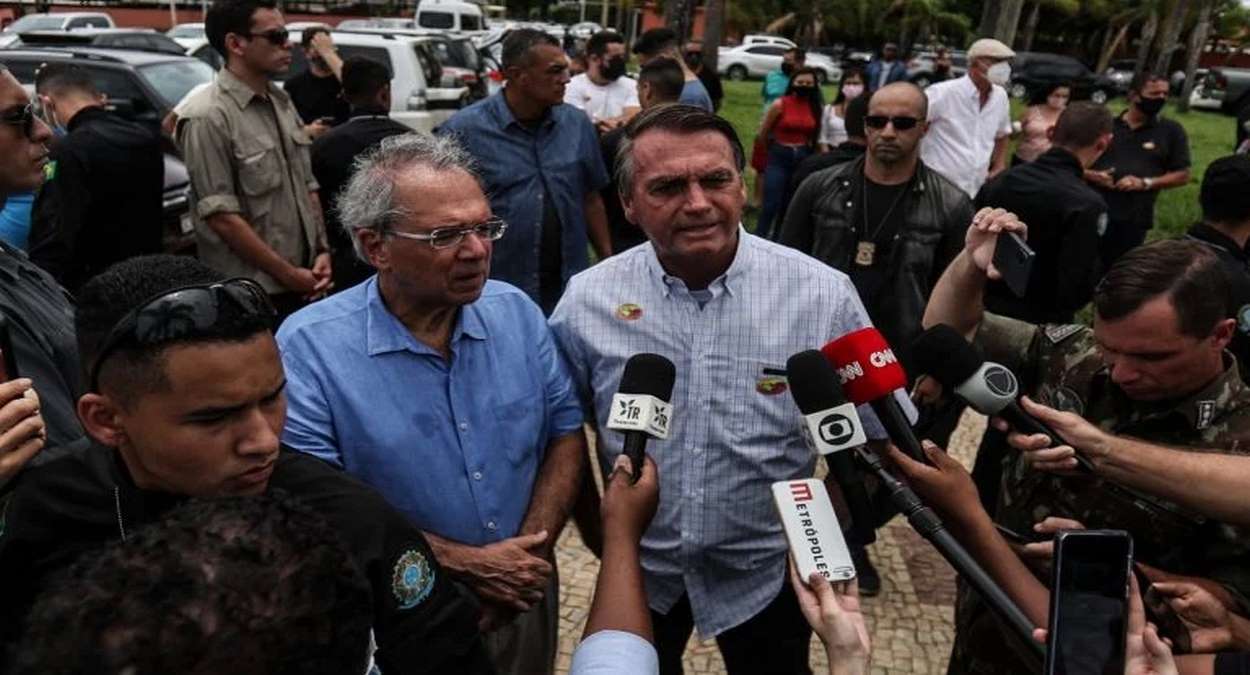 Paulo Guedes E Jair Bolsonaro Concederam Entrevista Lado A Lado,Foto,Gabriela Biló,Estadão Conteúdo