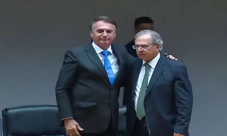 Presidente Jair Bolsonaro E Ministro Da Economia, Paulo Guedes, Foto,Reprodução,TV Brasil
