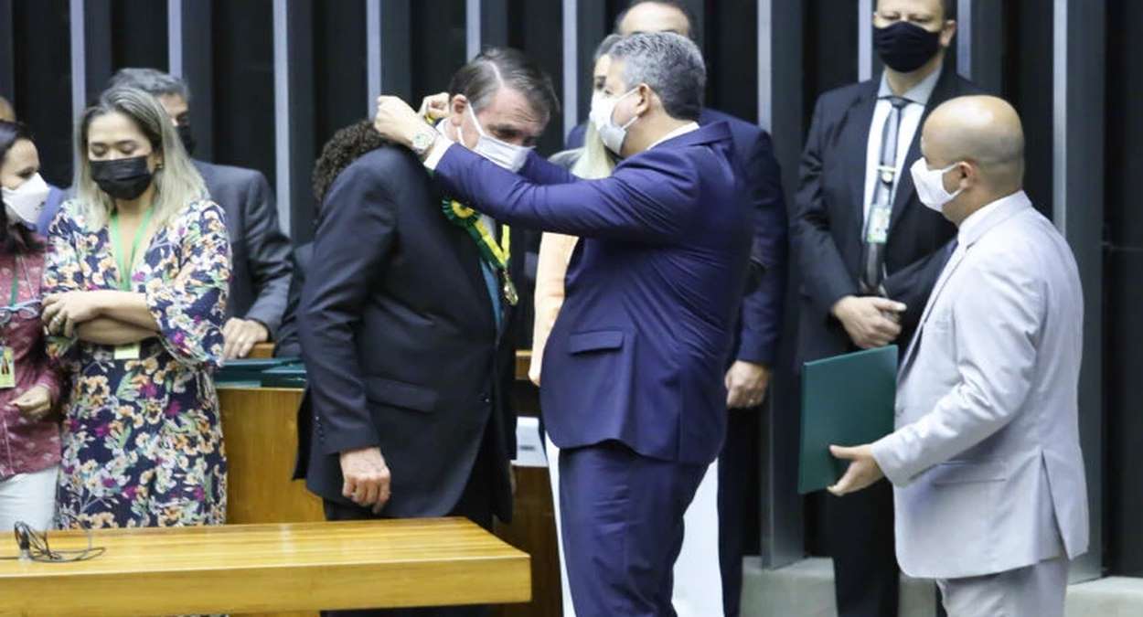 Arthur Lira Entrega Medalha A Jair Bolsonaro Foto,Antônio Augusto,Câmara Dos Deputados