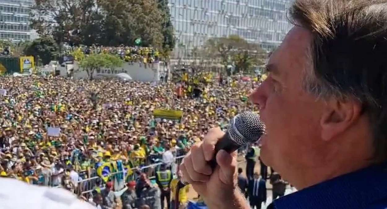 O Presidente Jair Bolsonaro Durante Discurso Nas Manifestações Do Dia 7 De Setembro,Foto,Divulgação