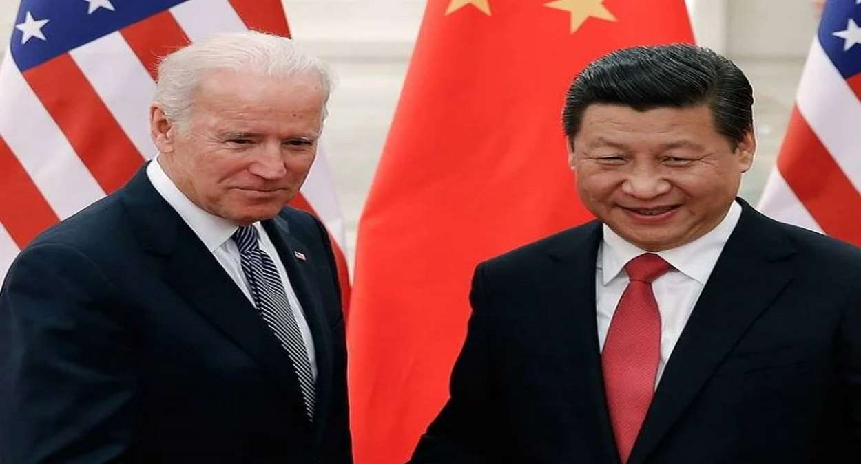 Presidente Americano, Joe Biden, E O Líder Do Partido Comunista Chinês, Xi Jinping,Foto,Lintao Zhang