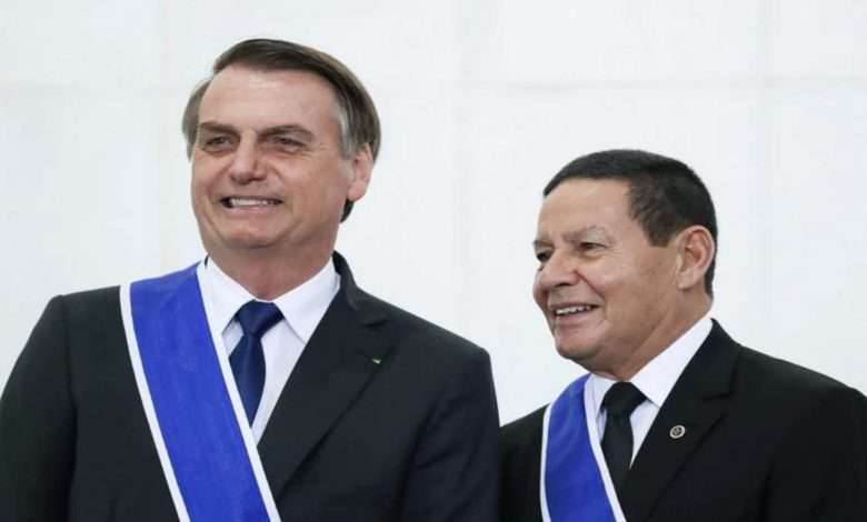 Presidente Jair Bolsonaro E O Vice Presidente Hamilton Mourão Foto,Presidência Da República,Marcos Corrêa