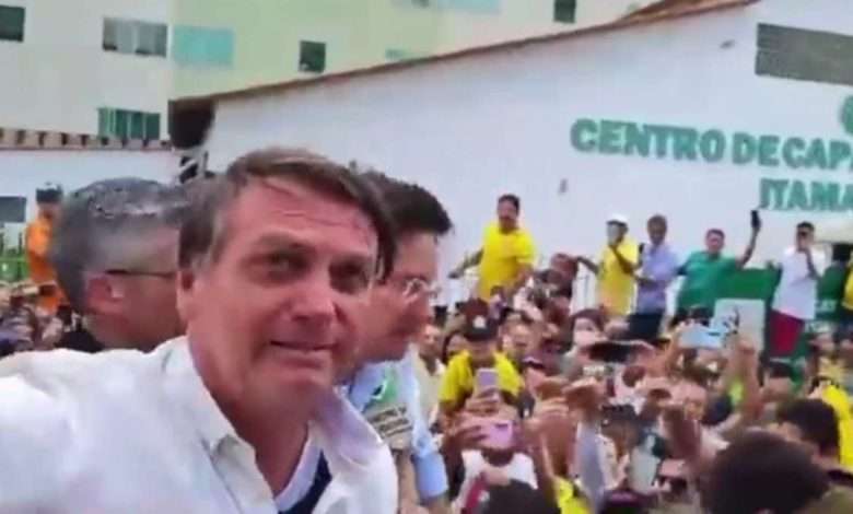 Presidente Jair Bolsonaro Foi Recebido Por Multidão Na Bahia Foto,Reprodução,Print De Vídeo Publicado Por Bolsonaro Nas Redes Sociais