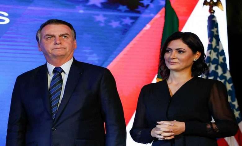Presidente Jair Bolsonaro E A Primeira Dama Michelle Bolsonaro Foto,PR,Carolina Antunes