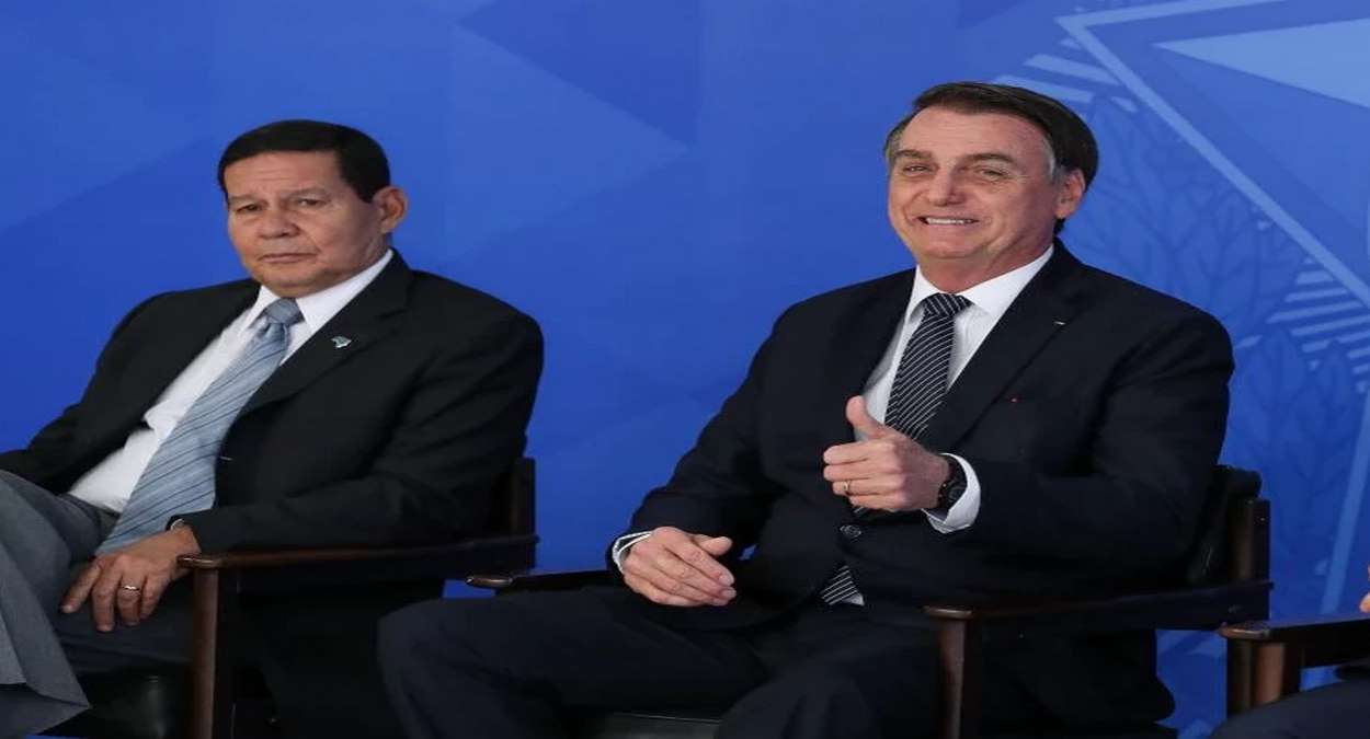 Vice Presidente Hamilton Mourão E Presidente Jair Bolsonaro Foto,PR,Marcos Corrêa