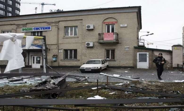 Consequências Da Explosão Em Kiev Quando Tropas Russas Entram Na Ucrânia, Foto,EFE,EPA,Ministério Do Interior Da Ucrânia