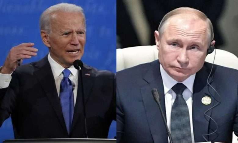 Joe Biden, Presidente Dos EUA, E Vladmir Putin, Presidente Da Rússia Foto,Arte