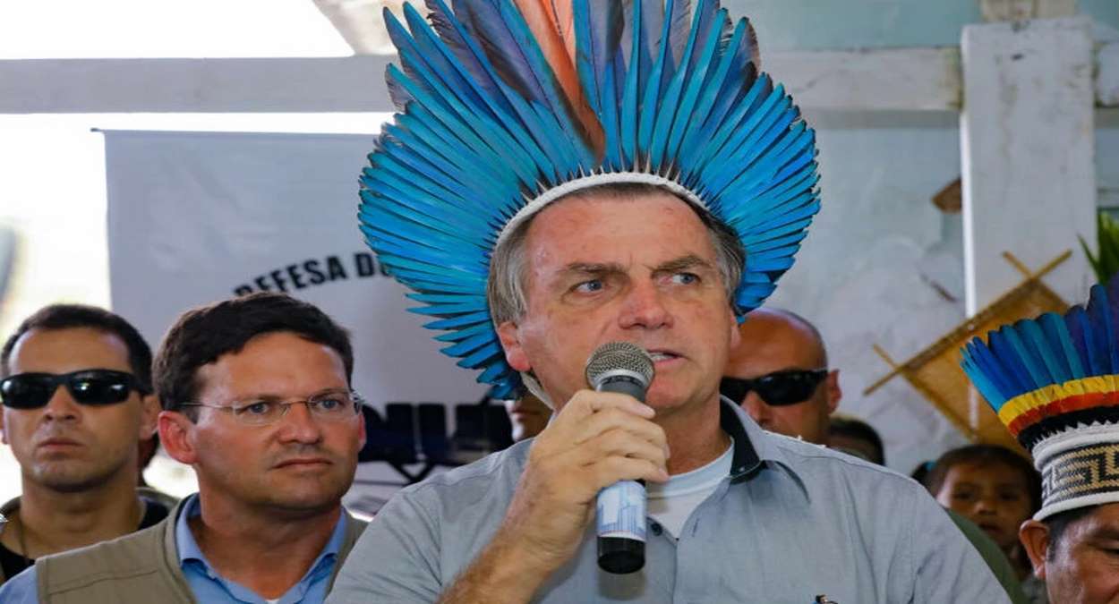 Jair Bolsonaro Durante Encontro Com Comunidades Indígenas, Em Outubro De 2021 Foto, PR,Isac Nóbrega