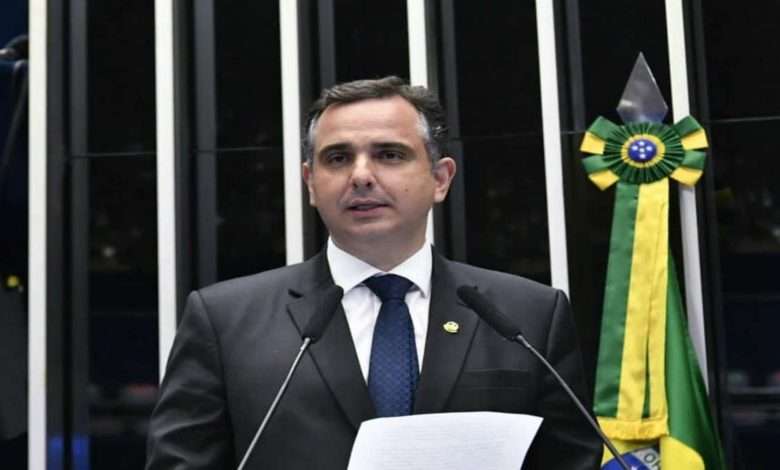 Pacheco Em Discurso Onde Anunciou A Desistência De Candidatura Ao Planalto Foto,Agência Senado,Waldemir Barreto