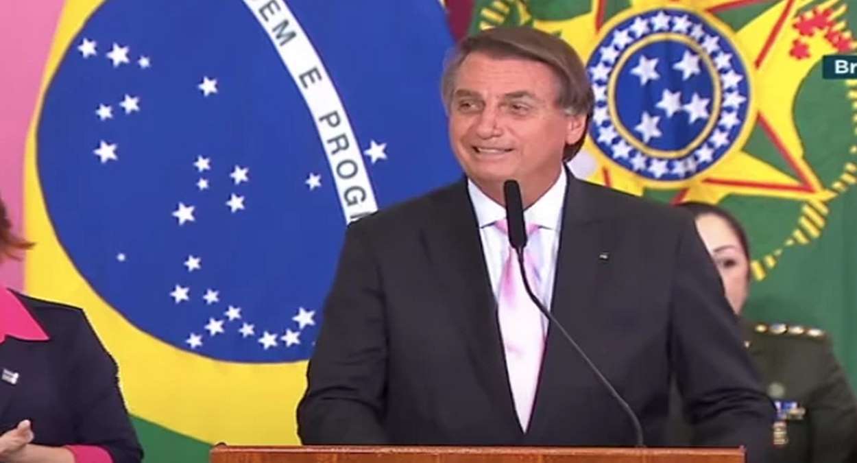 Presidente Jair Bolsonaro Discursou Em Evento Pelo Dia Internacional Da Mulher Foto, Reprodução,TV Brasil