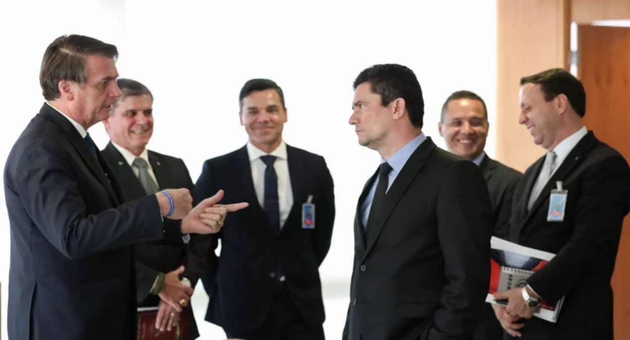 Presidente Jair Bolsonaro Ao Lado Do Ex Ministro Sergio Moro Foto, Marcos Corrêa,PR