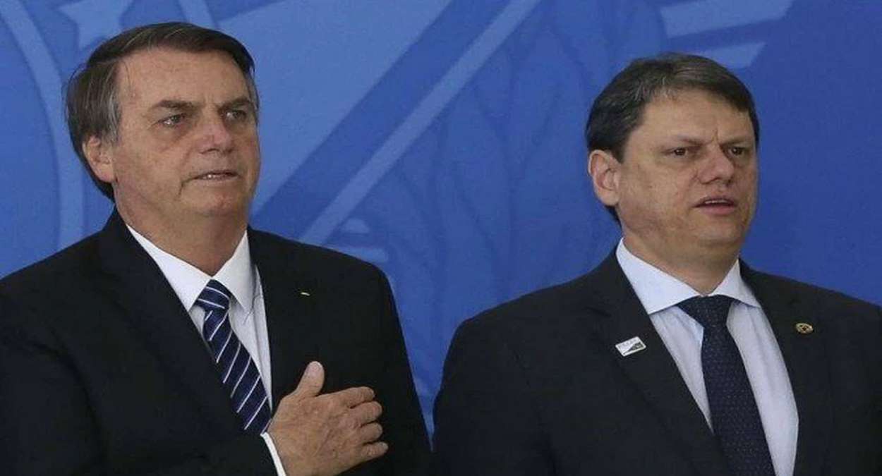 Presidente Jair Bolsonaro Ao Lado Do Ex Ministro Da Infraestrutura, Tarcísio De Freitas Foto, Agência Brasil , José Cruz