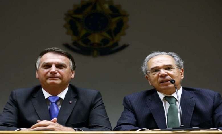 Bolsonaro Ao Lado Do Ministro Paulo Guedes Durante Coletiva Foto,PR,Clauber Cleber Caetano