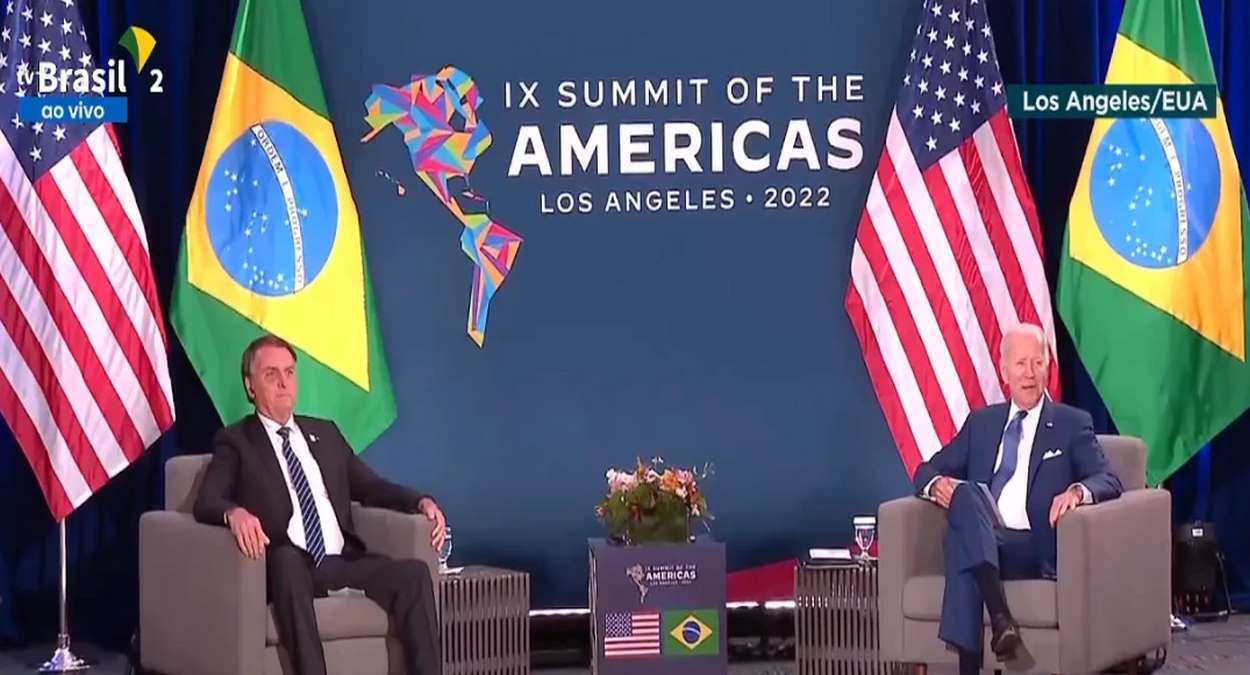 Reunião Entre Jair Bolsonaro E Joe Biden Foto, Reprodução,Print De Vídeo TwitterTV Brasil Gov