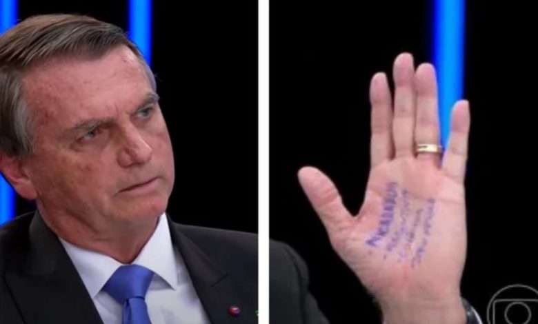 Bolsonaro Foi Munido De “cola” Ao Jornal Nacional Fotos, Reprodução,TV Globo