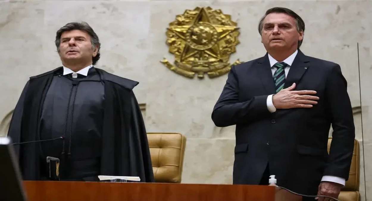 Ministro Luiz Fux, Do STF, E Presidente Jair Bolsonaro Foto, Marcos Corrêa,PR