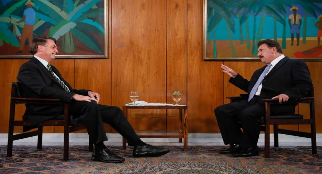 Presidente Jair Bolsonaro Sendo Entrevistado Por Ratinho Foto, Isac Nóbrega,PR