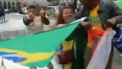 Apoiador De Lula Agrediu Uma Mulher Durante Ato Pró Bolsonaro, Em Londres, Durante As Comemorações Do 7 De Setembro. Foto, Divulgação,redes Sociais
