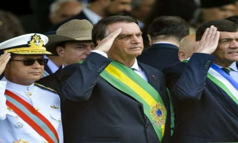 Bolsonaro Com O Chefe Da Marinha E O Ministro Da Defesa No Desfile De 7 De Setembro Em Brasília , Foto, Agência Brasil
