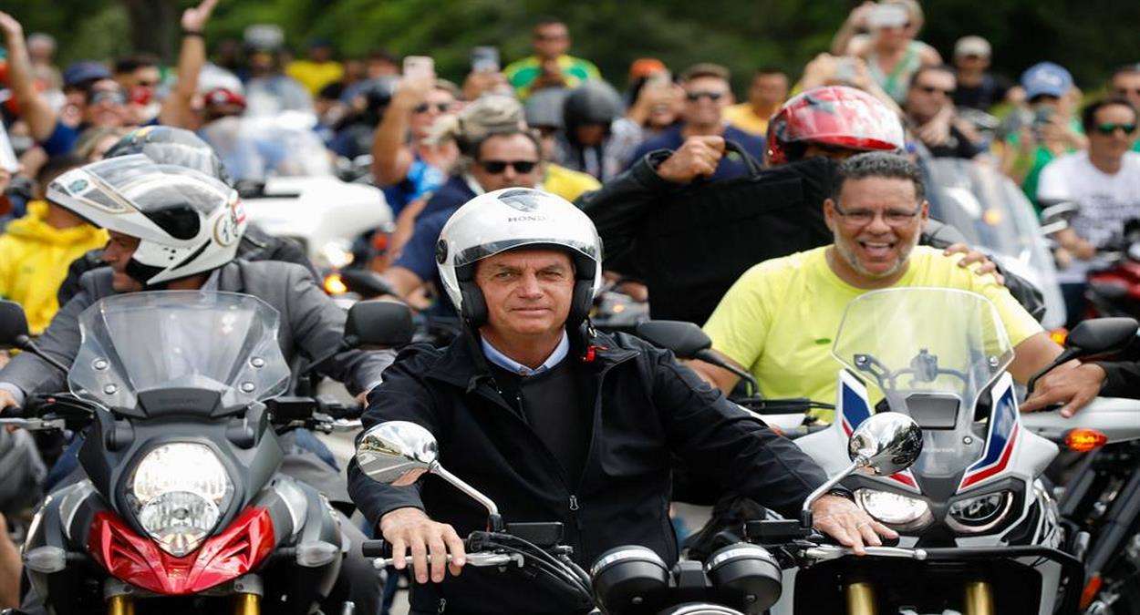 Presidente Jair Bolsonaro Em Uma De Suas Motociatas Foto, EFE,EPA,Alan Santos