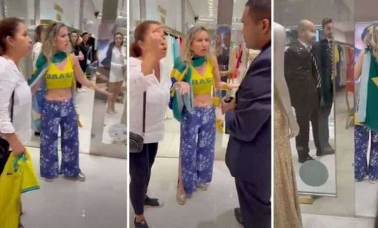 Mulher é Abordada Por Seguranças Do Shopping Iguatemi, Em São Paulo, Por Estar Usando A Bandeira Do Brasil