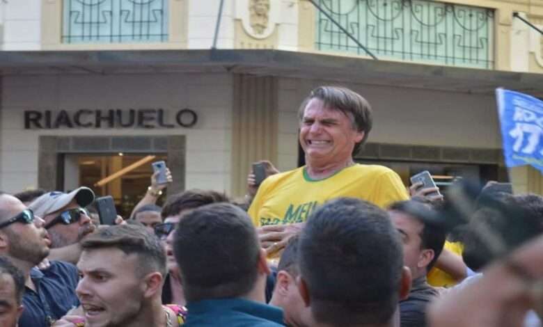 Momento Da Facada Em Jair Bolsonaro, Em 2018