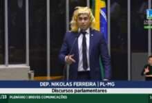 O Deputado Federal Nikolas Ferreira, Durante Pronunciamento No Dia Da Mulher