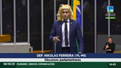 O Deputado Federal Nikolas Ferreira, Durante Pronunciamento No Dia Da Mulher