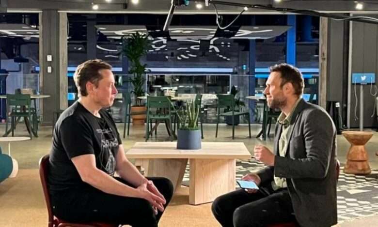 O Bilionário Elon Musk (esq), Durante Entrevista Ao Jornalista James Clayton, Da BBC