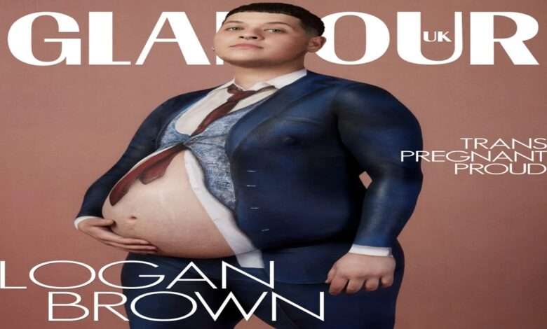 Logan Brown, 'homem Trans' Grávido Capa Da Glamour UK