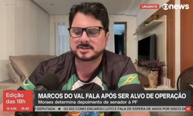 Senador Marcos Do Val Durante Entrevista À GloboNews