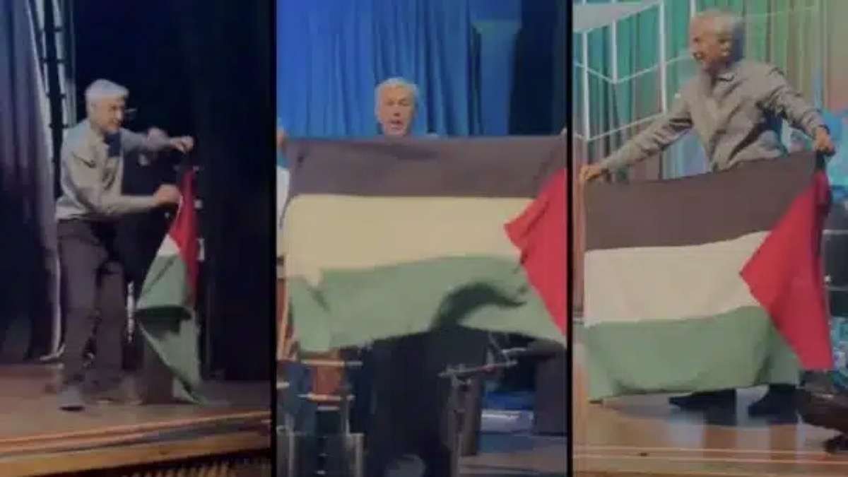 Caetano Veloso Aparece Erguendo Bandeira Da Palestina Durante Show