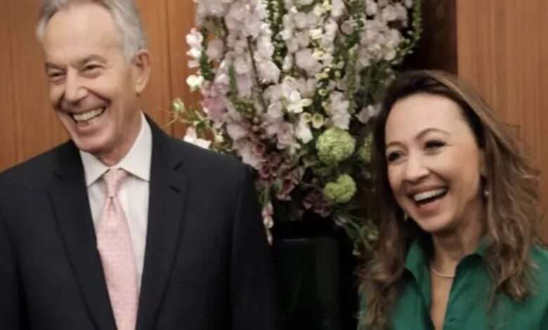 O Ex Premiê Tony Blair E Karim Miskulin, Presidente Do Grupo Voto